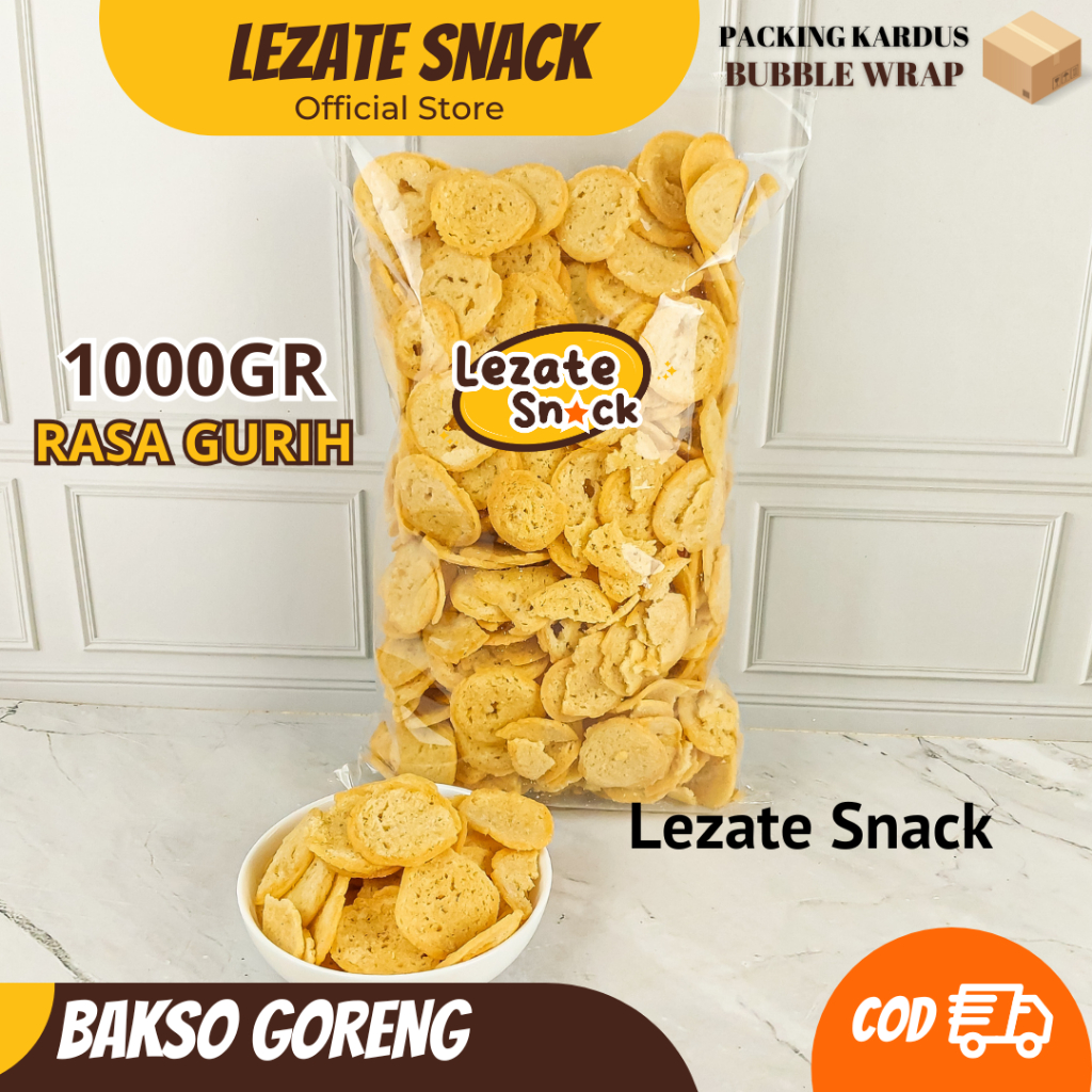 

Keripik Bakso Goreng Pipih 1KG Basreng Kiloan Murah Renyah Gurih / Basreng Koin Mekar Original Pedas Daun Jeruk Lezate Snack LEZATE SNACK