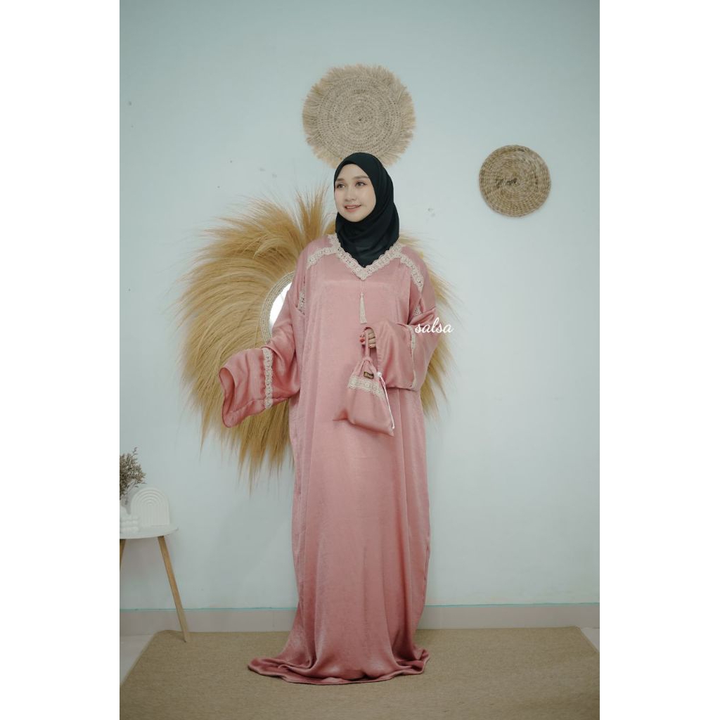YUNITA SIZE XL DEWASA - mukena abaya sholat terbaru 354 by Jihan salsa