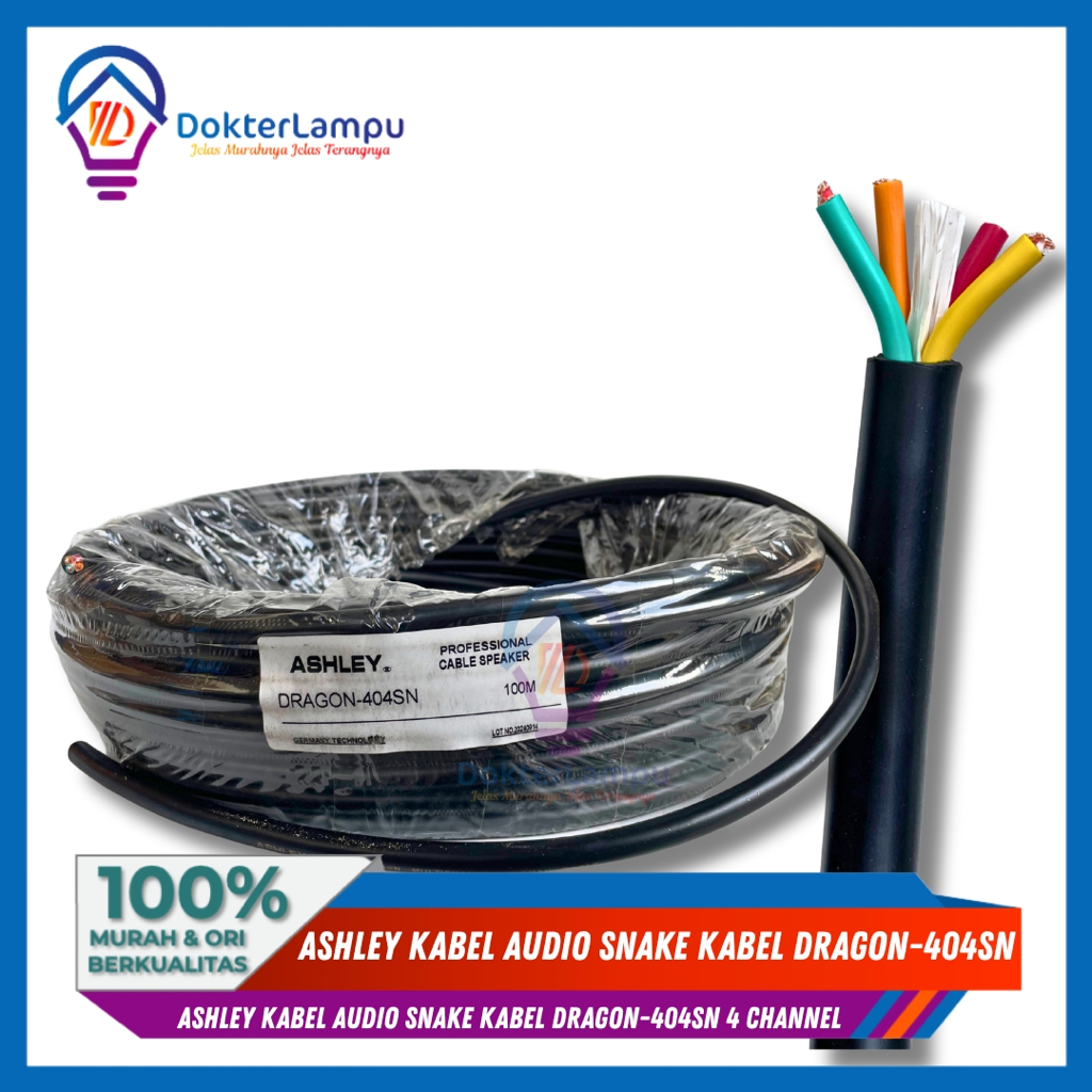 KABEL SNAKE ISI 4 ASHLEY USA-404SN FULL TEMBAGA / PER 1 METER