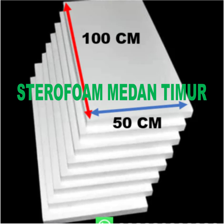 lembaran styrofom papan sterofoam 50x100 cm tebal 1 cm sterofom gabus lembaran sterofoam