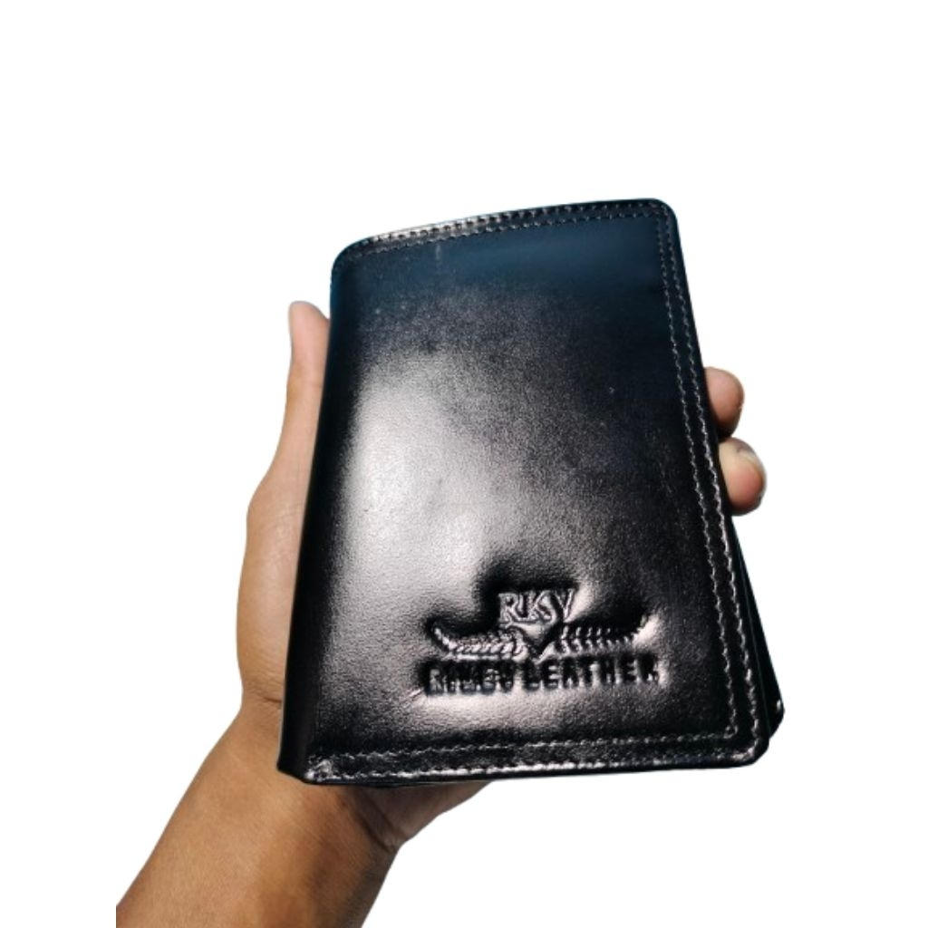 Dompet pria model berdiri mini,dompet berbahan kulit sapi.