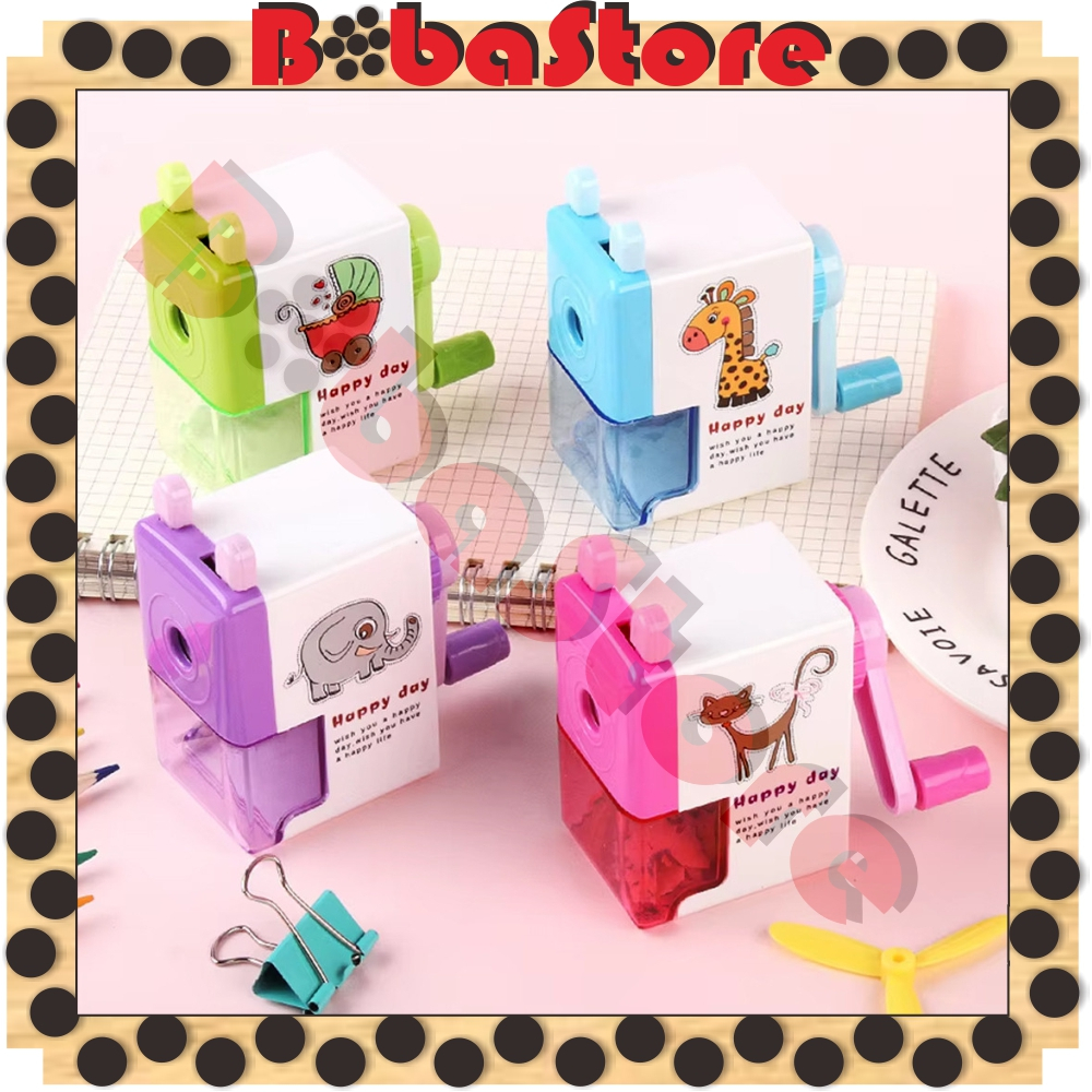 

⭐Bobastore⭐ Rautan Serutan Pensil Putar Gaya Kartun Sharpener Rautan Meja 4 Warna S149