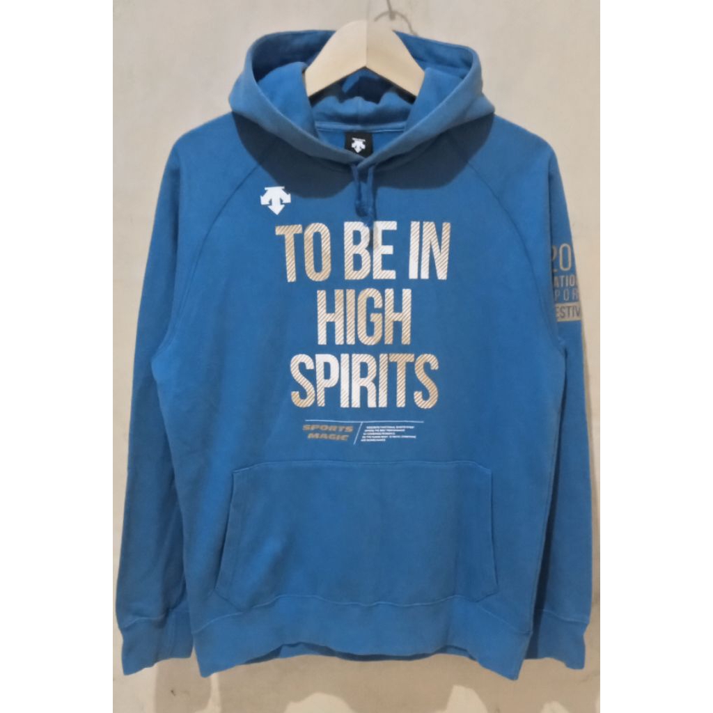 Hoodie DESCENTE second biru