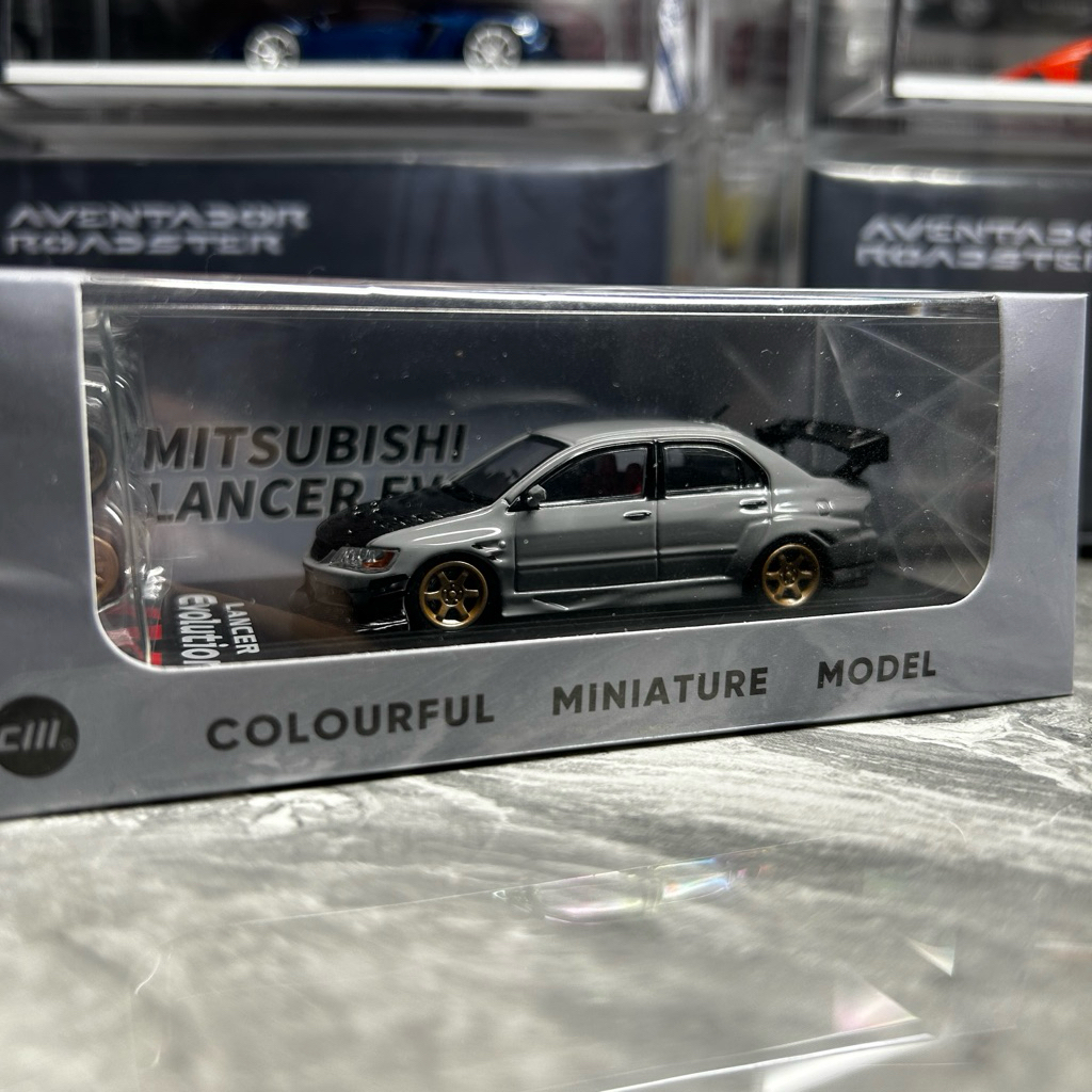 CM Model Mitsubishi Evolution 9 Grey diecast CM Model Mitsubishi evo 9 skala 1:64