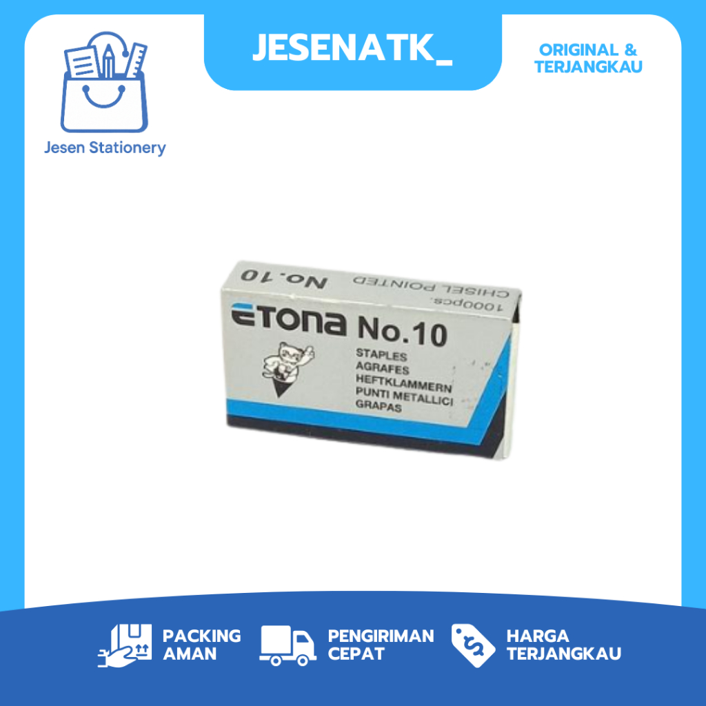

Isi Staples Etona No 10 – 1 Box Isi 20 Pak – Refill Stapler Original