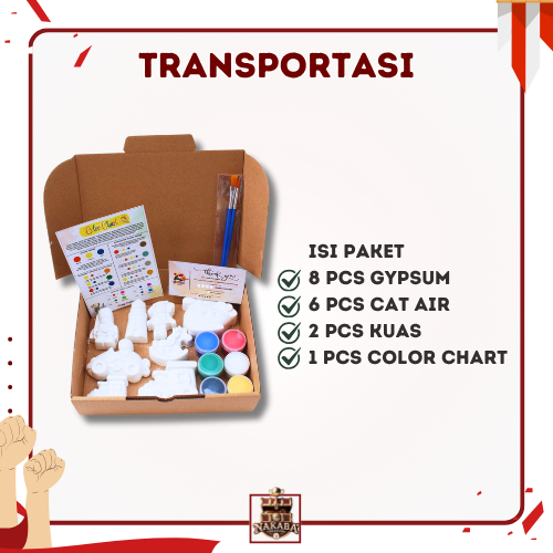 

Paket Lukis Gypsum Lengkap dengan Tema Transportasi Series DIY I Mainan Edukasi Anak & Menggambar
