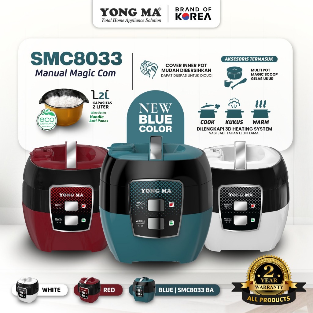 Magic Com Yong Ma SMC - 8033 / Rice Cooker Yong Ma SMC - 8033 2 Liter