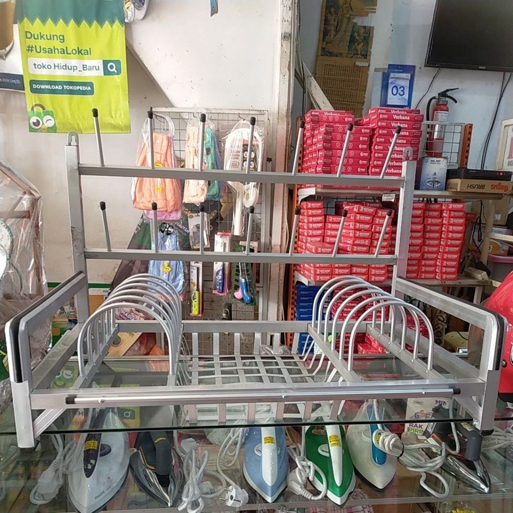 RAK PIRING ALUMINIUM - RAK PIRING DAPUR - RAK PIRING GANTUNG - KHUSUS INSTAN AJAA..