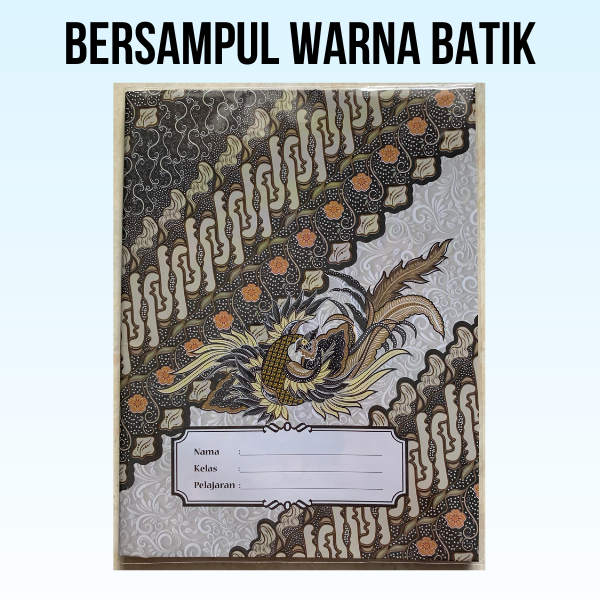 

buku tulis sudah disampul batik dan sampul plastik