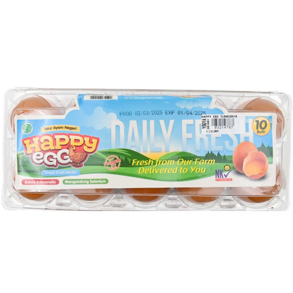 

HAPPY EGG TELUR AYAM NEGERI 10 PCS