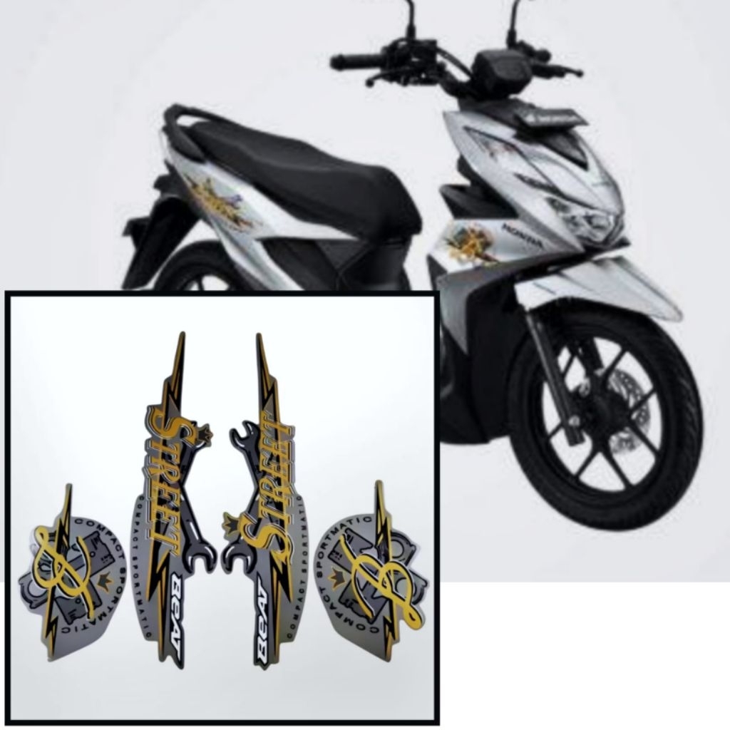 Stiker Striping Lis Body  Motor Beat Street 2020 Silver