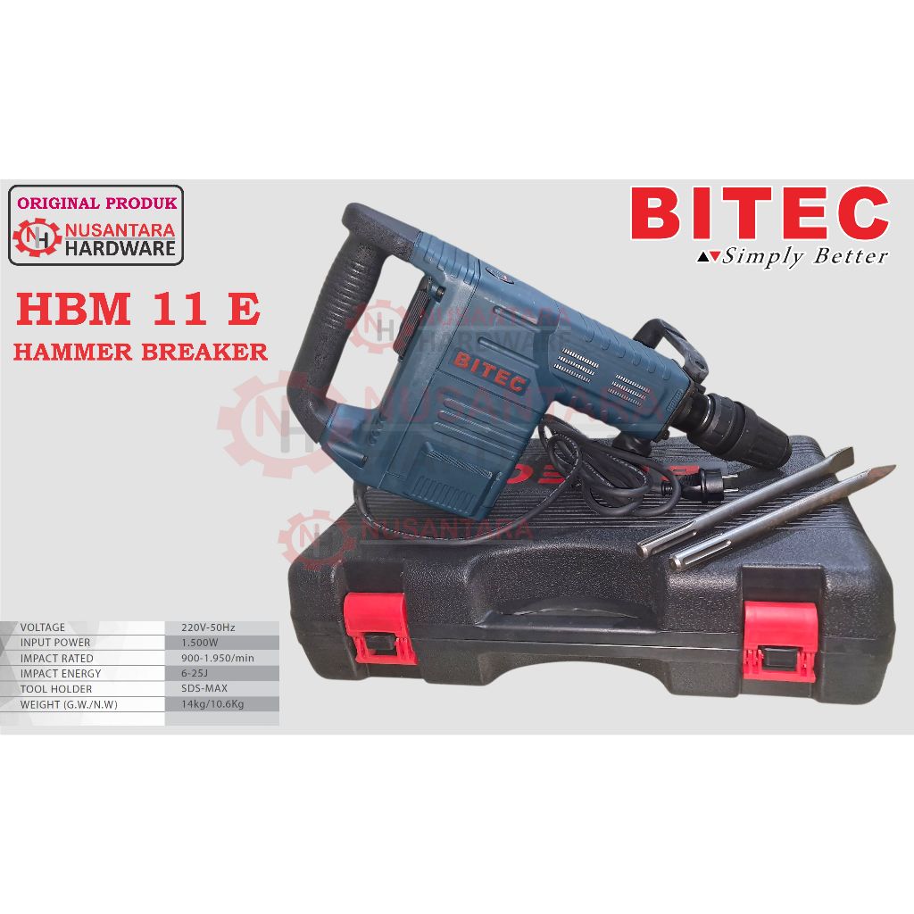hammer breaker machine hbm 11 e bitec, rotary hammer,demolition hammer, bor bobok, mesin bor betel, 
