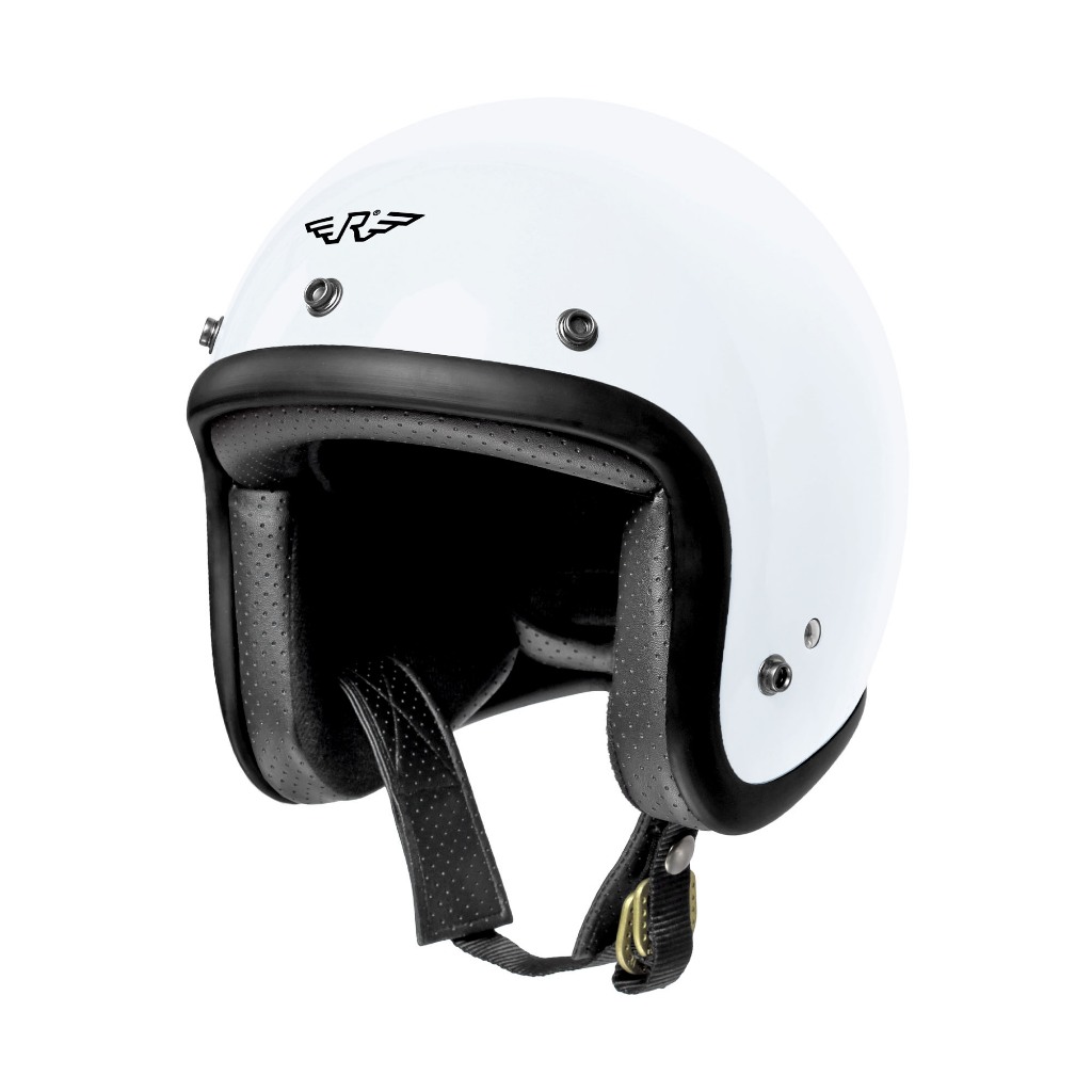 RIMC Helm Doja White Glossy | Helm Motor Retro Klasik SNI