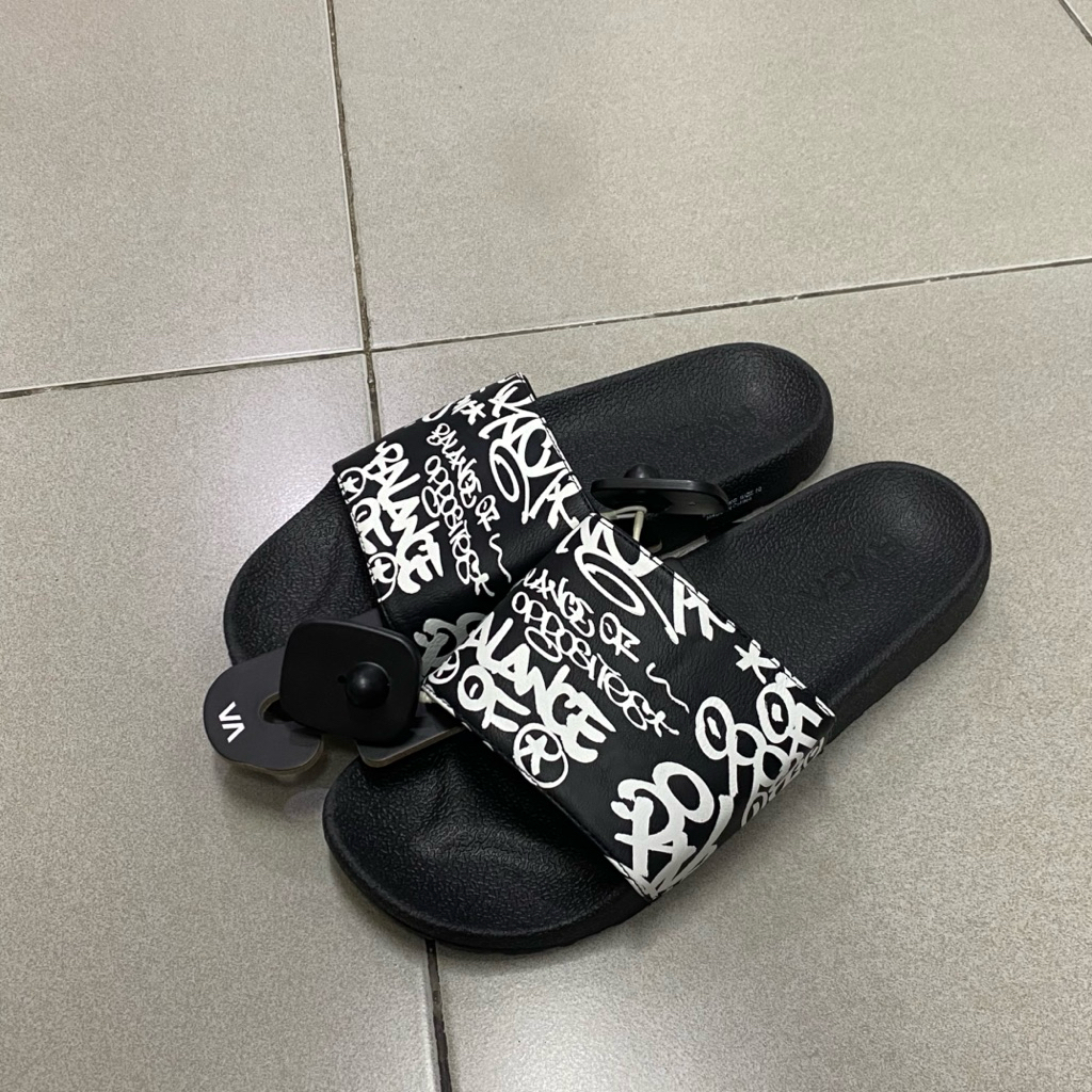 Sandal Slip On RVCA Black Dmote Slide Original