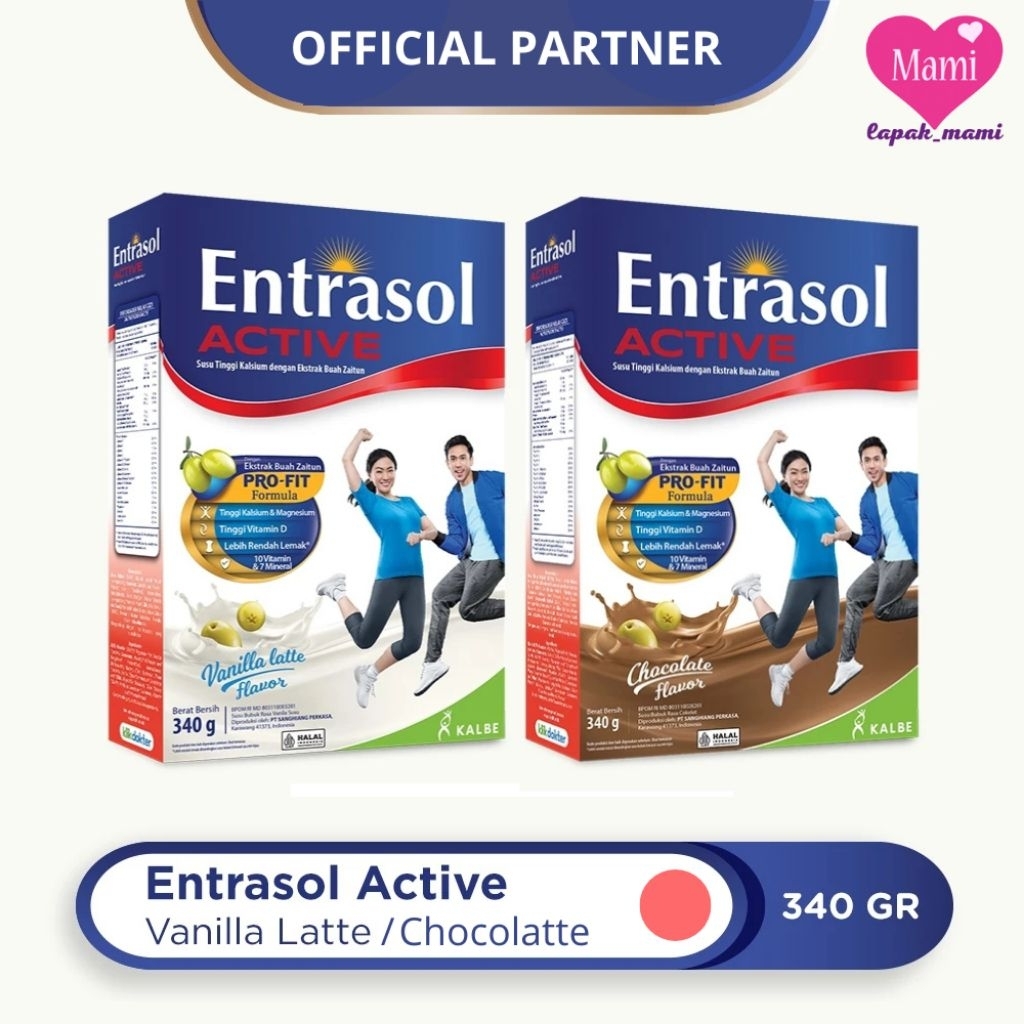 

Entrasol Active Vanila Latte & Chocolate 340g (Beli 1 Gratis 1)