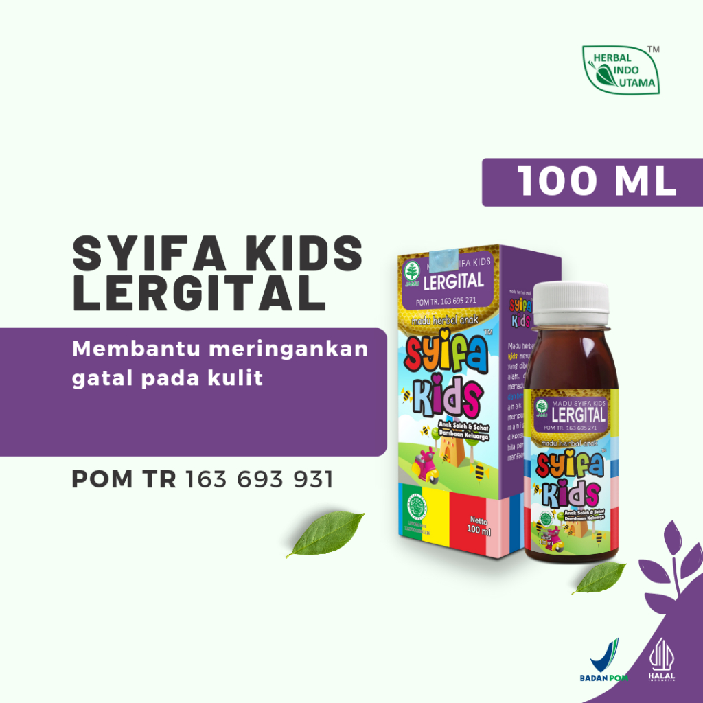 

MADU SYIFA KIDS LERGITAL MADU ALERGI DAN GATAL UNTUK ANAK