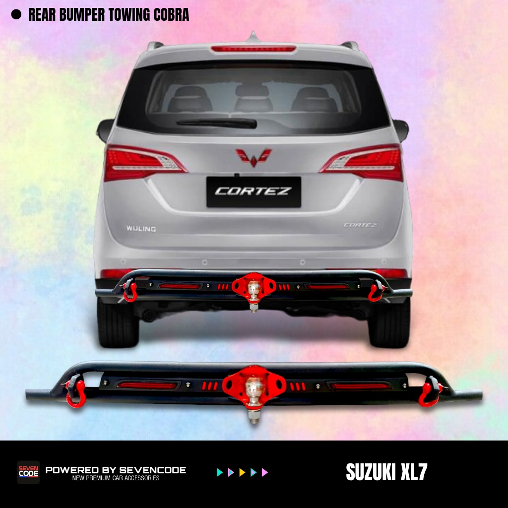 REAR BUMPER GUARD TOWING COBRA - TOWING PENGAMAN BELAKANG SEVENCODE - WULING CORTEZ ALL TYPE