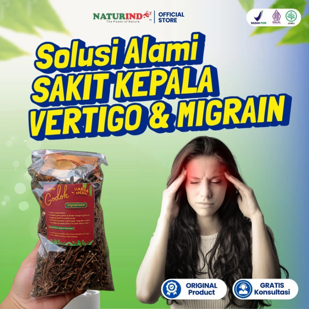 Obat Sakit Kepala Vertigo Migrain Herbal Sakit Kepala Menahun Pusing Kepala Belakang