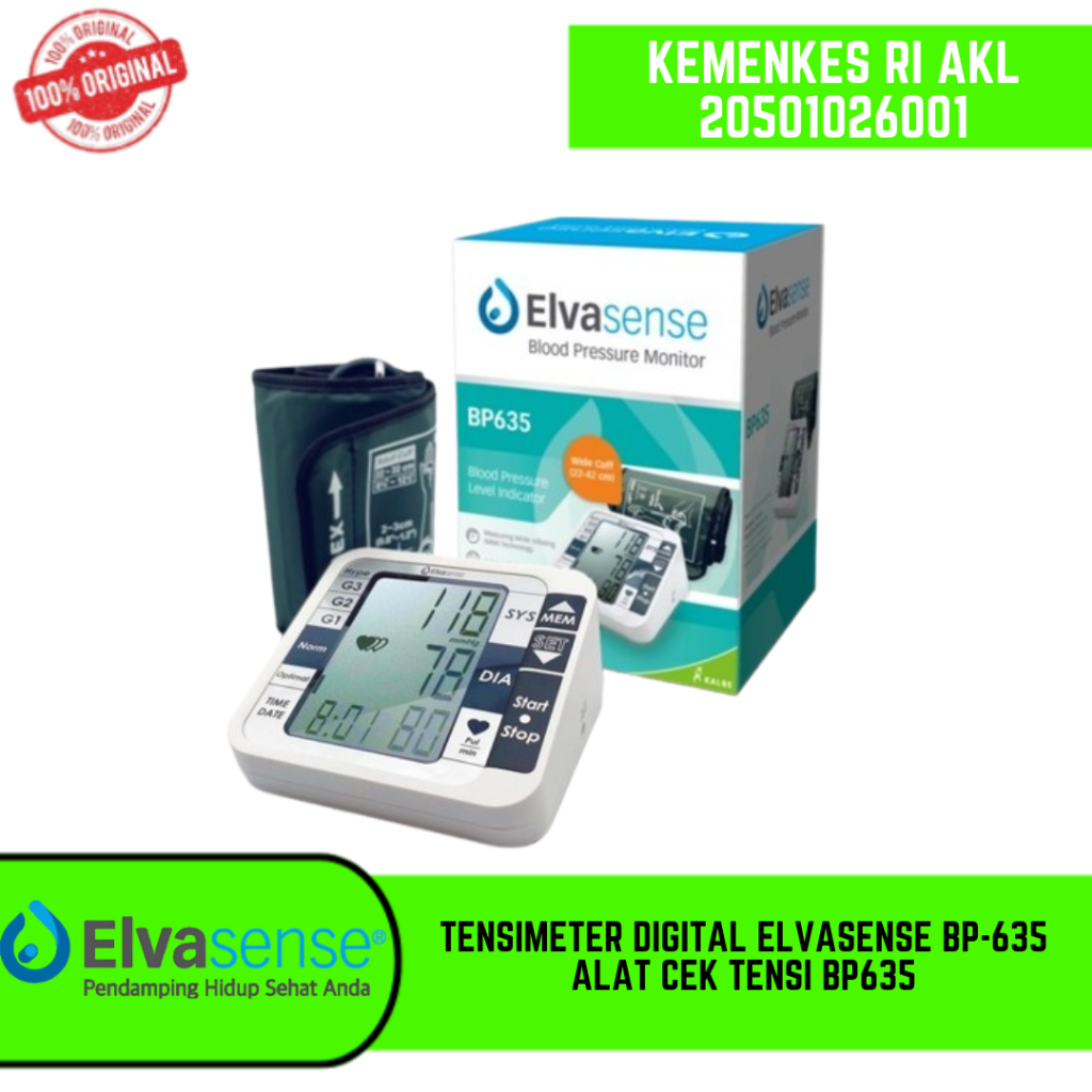 Tensimeter Digital Elvasense BP-635 Alat Cek Tensi BP635