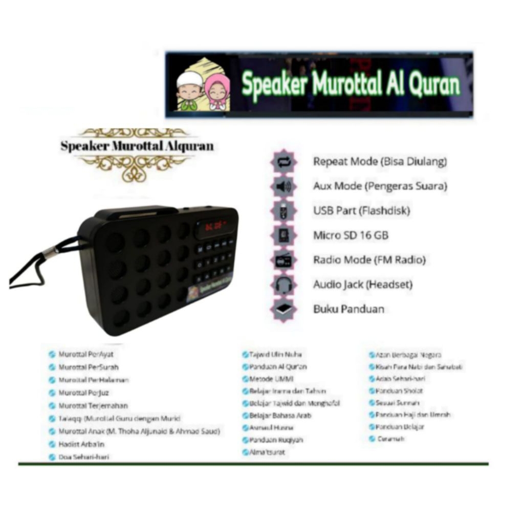 terbaru pocket solar speaker audio murottal mp3 portable wireless recharge bluetooth FM radio mini m