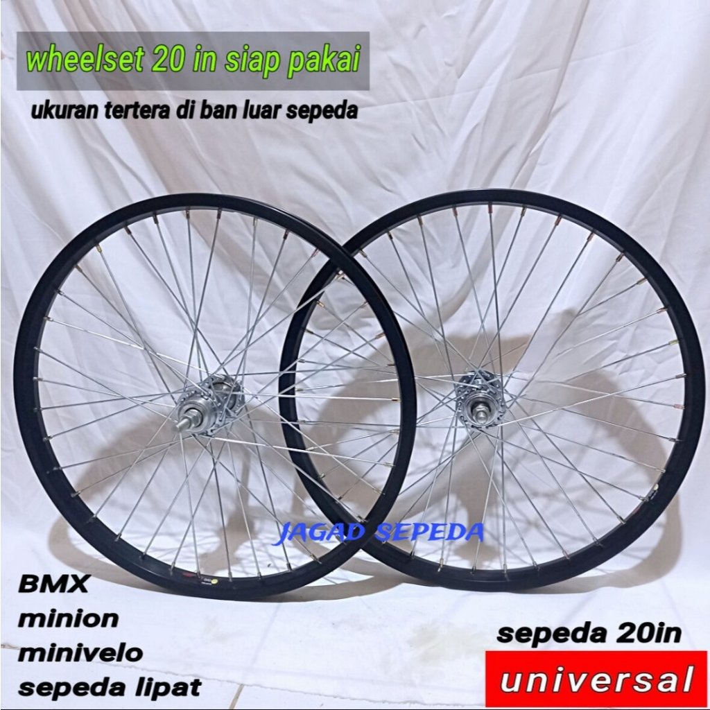velg sepeda BMX wheelset 20 inch / peleg sepeda lipat bmx 20 inch