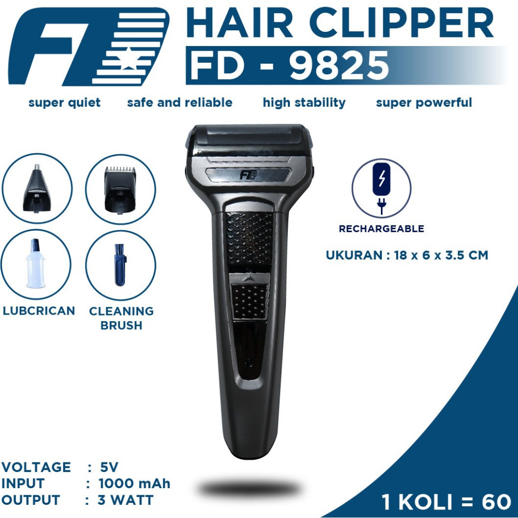 Hair Clipper / Alat Cukur Rambut FD 9825