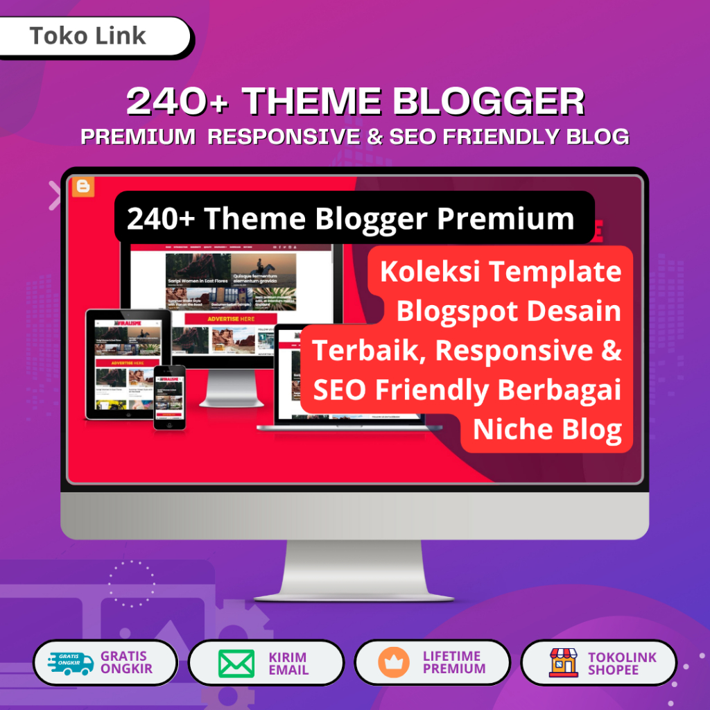 240+ Template Blogspot Desain Terbaik Responsive