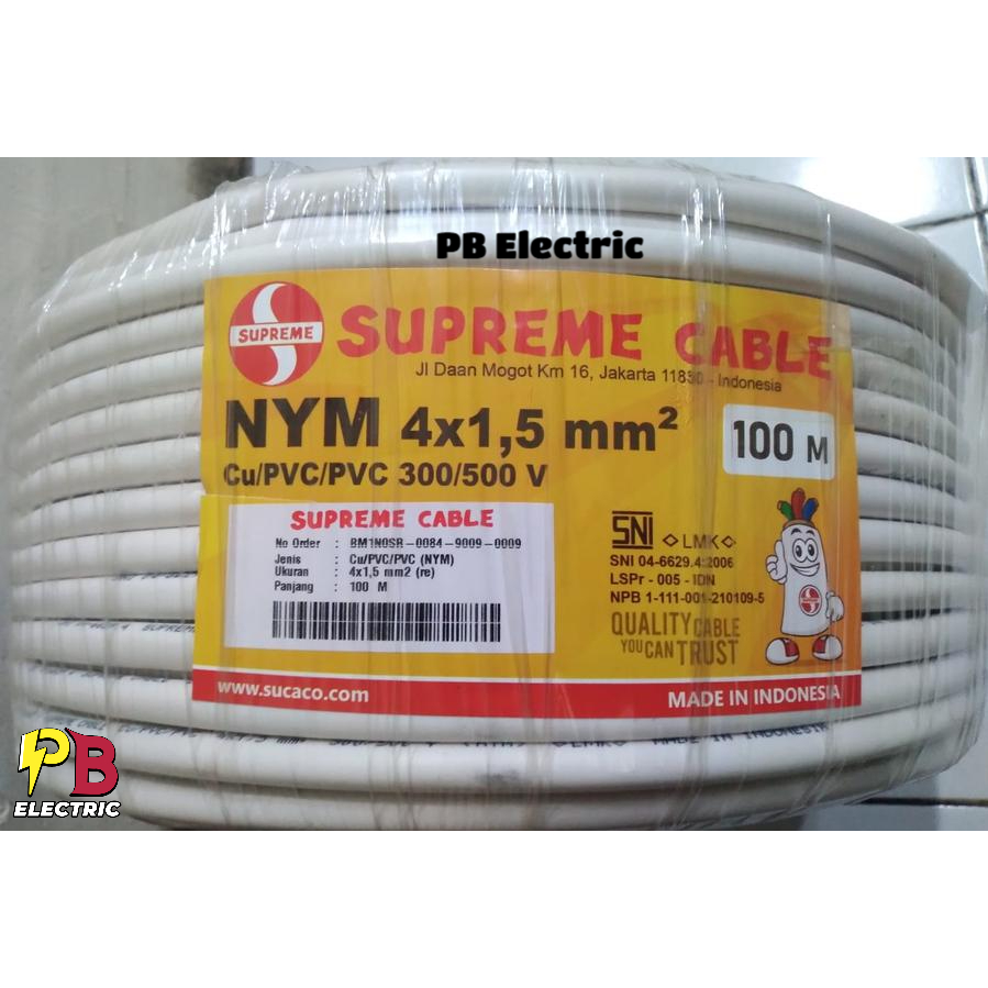 Kabel NYM 4 x 1.5 mm Merk Supreme / Kabel NYM 4 x 1,5 mm Supreme / Supreme NYM 4x1.5