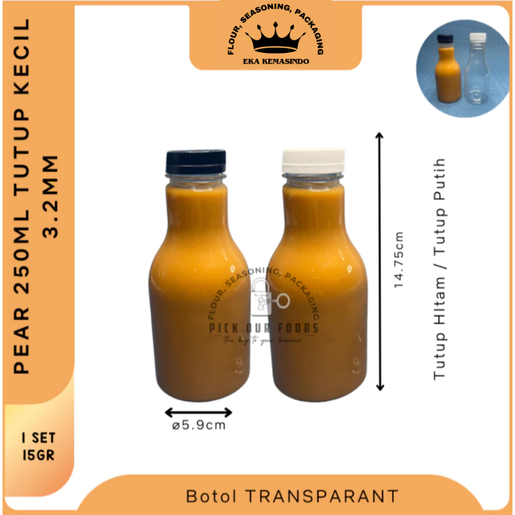 Botol Plastik Pir 250ml / Botol Cantik 350 / Kale 250ML / Almond 250ml Botol Jus / Botol Minuman