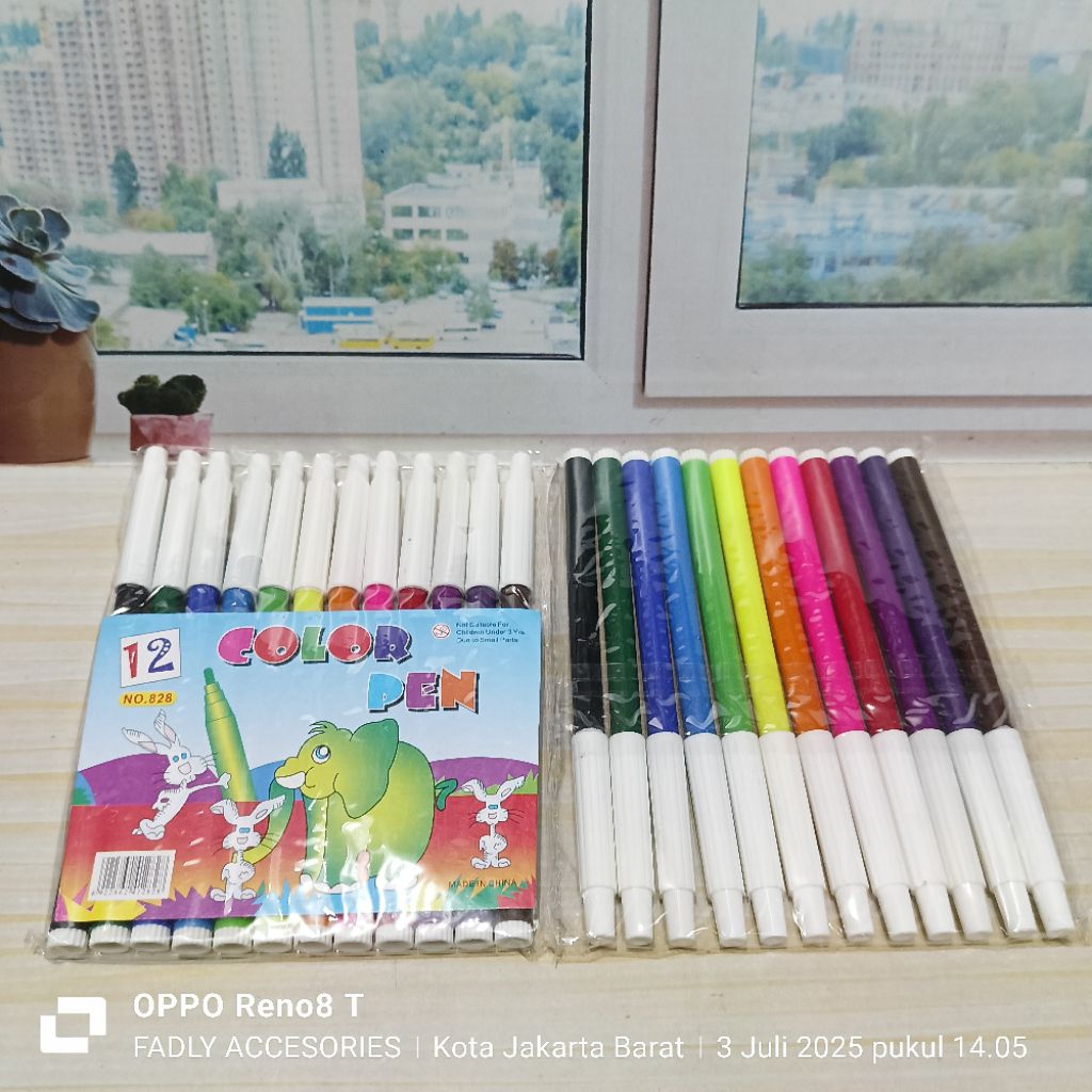 

ISI 12 PCS SPIDOL WARNA COLOUR PEN 828
