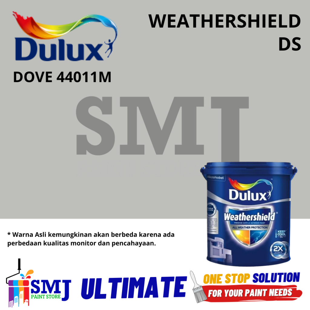 Cat Tembok Eksterior DULUX WEATHERSHIELD warna Dove 2,5L