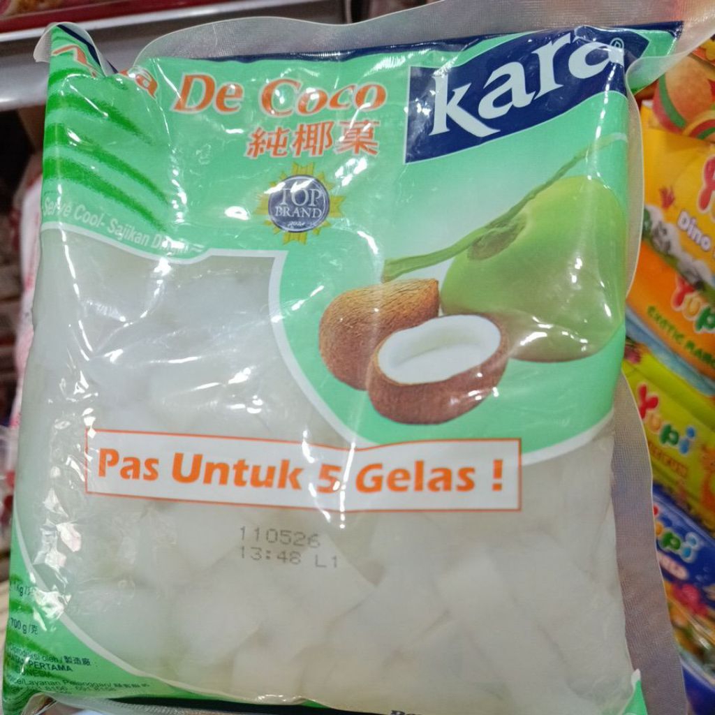 

Kara Nata De Coco(1kg) Cube Besar Sari Kelapa