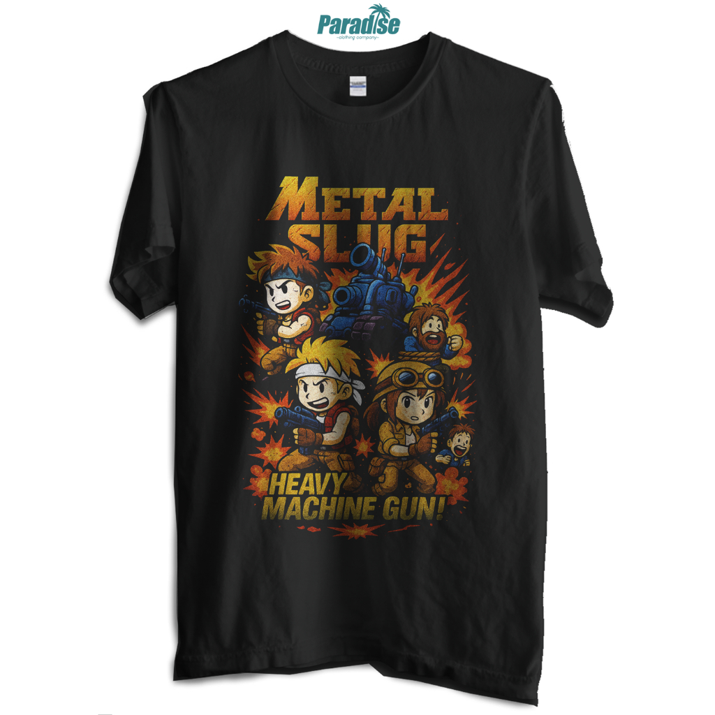 PARADISE Baju Kaos  Game Retro Vintage Classic - Metal Slug