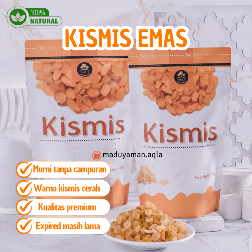 

Kismis Emas 250gr Kismis Emas 500gr Kismis Golden Kismis Manis Asam Makanan Ringan Cemilan Sehat High Quality