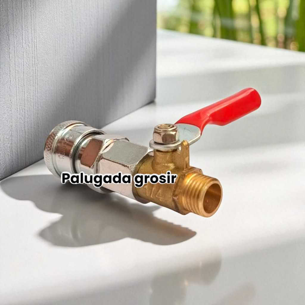 Kran sambungan kompresor Quick Coupler SF20 dan kran 1/4