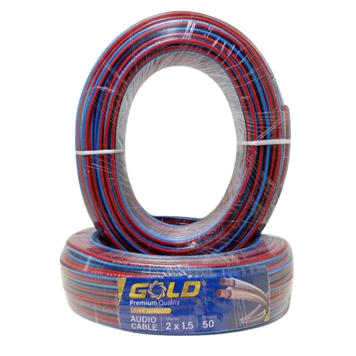 KABEL SERABUT TRANSPARAN ROUND GOLD 2x0.75 | 2x1,5 40 YARD
