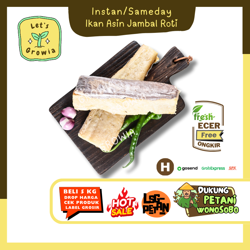 

Growia || Ikan Asin Jambal Roti PREMIUM /Mayung / Jahan -- Hasil Petani Langsung Ecer Sayur Gunung (H)