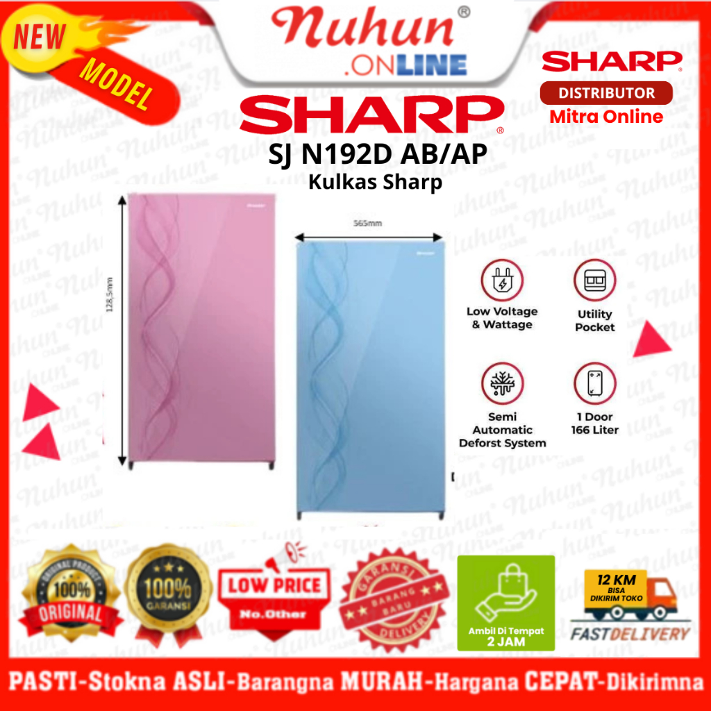 Sharp Kulkas SJ-N192D-AB/AP/AS