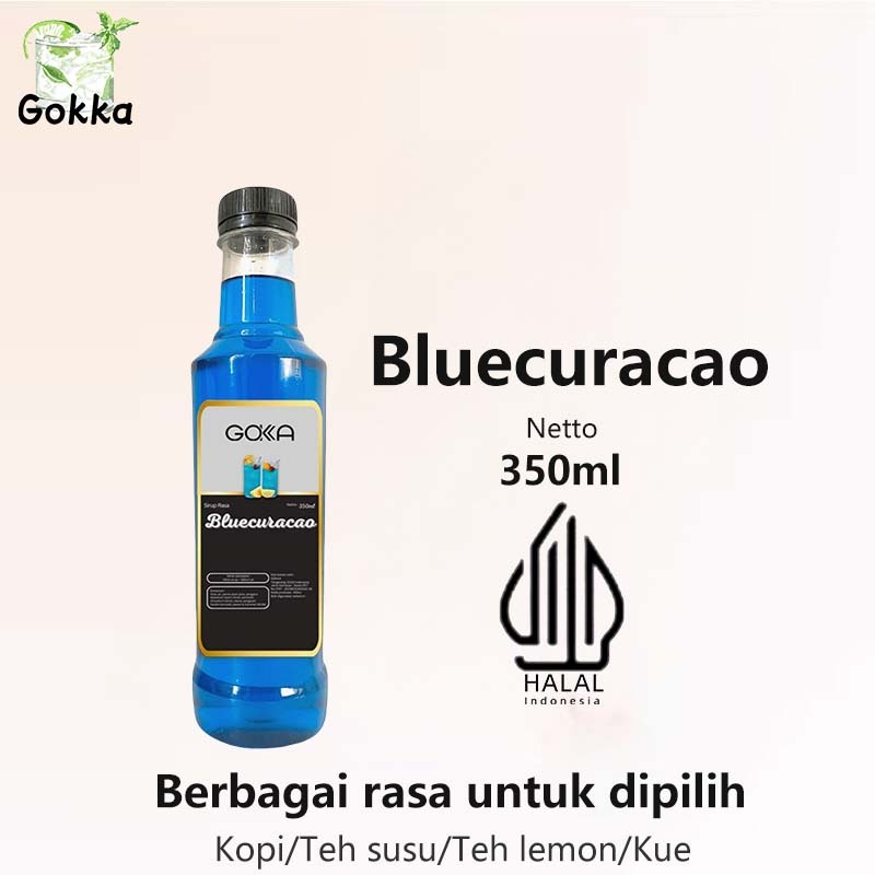 

Gokka Bluecuracao Sirup 350ml - Delicious Blue Curacao Flavor Syrup / Sirup Blue Curacao