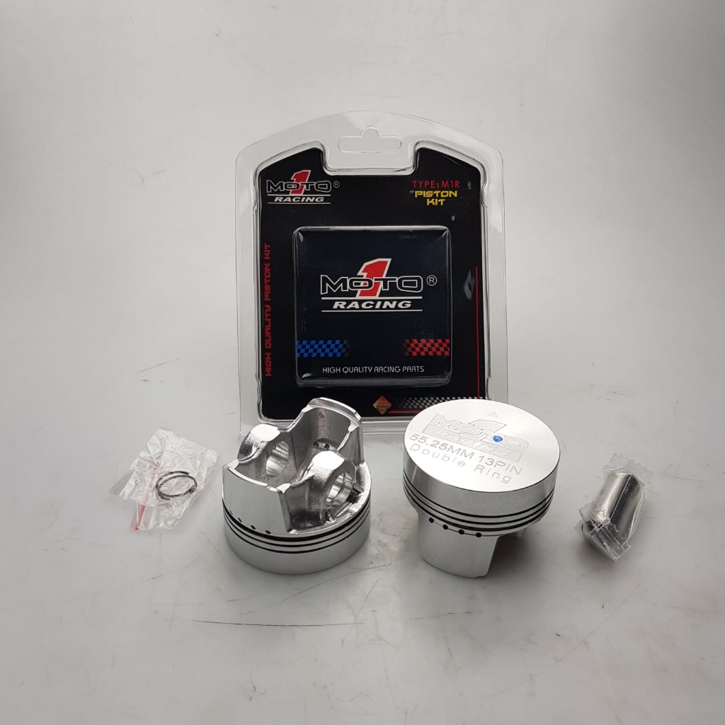 MO1TO Piston Kit Casting Seher MOTO 1 Racing Pin 14 M1R / Piston 68mm Pin 14 Double ring untuk Haria