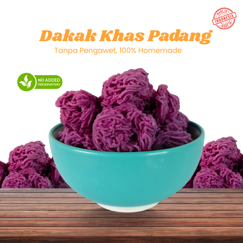 

Dakak Beraas Khas Padang Cemilan Renyak Gurih Tradisional Minang Original Ubi Ungu