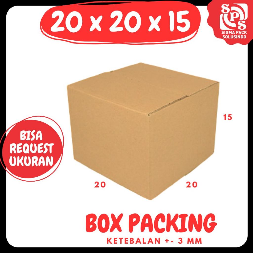 

kardus 20x20x15 box A1 Packing Dus 20x20x15 Kotak Kemasan Box 20x20x15 kopi Obat Madu zigma pack