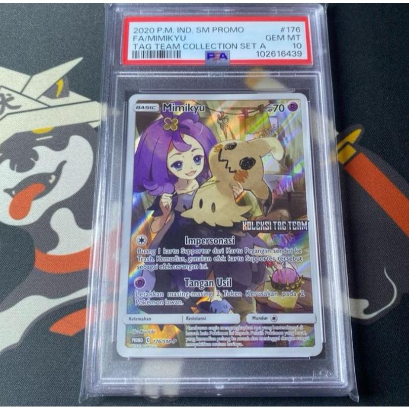 PSA 10 Kartu Pokemon TCG ID Indonesia SM-P Dream League Mimikyu CHR Acerola / Aserola
