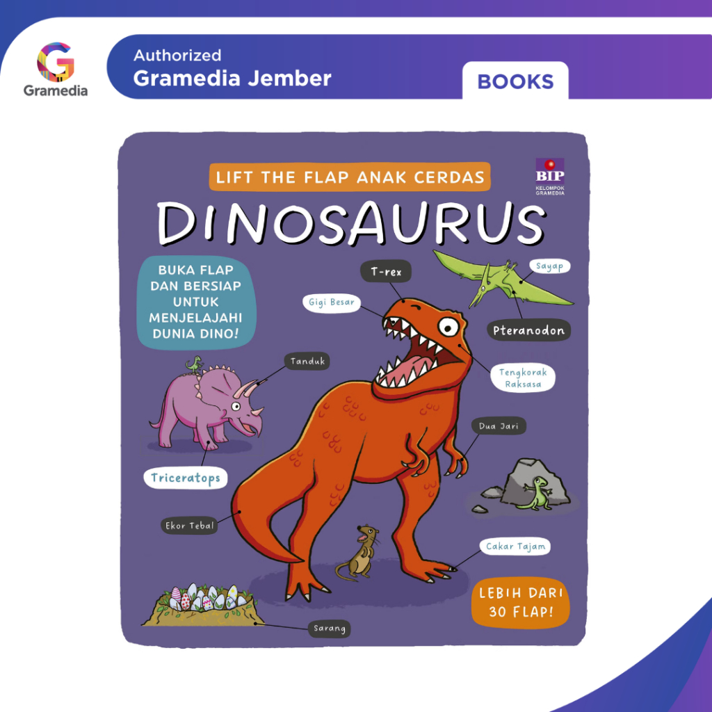 Lift the Flap Anak Cerdas: Dinosaurus (Templar Publishing) - Gramedia Jember