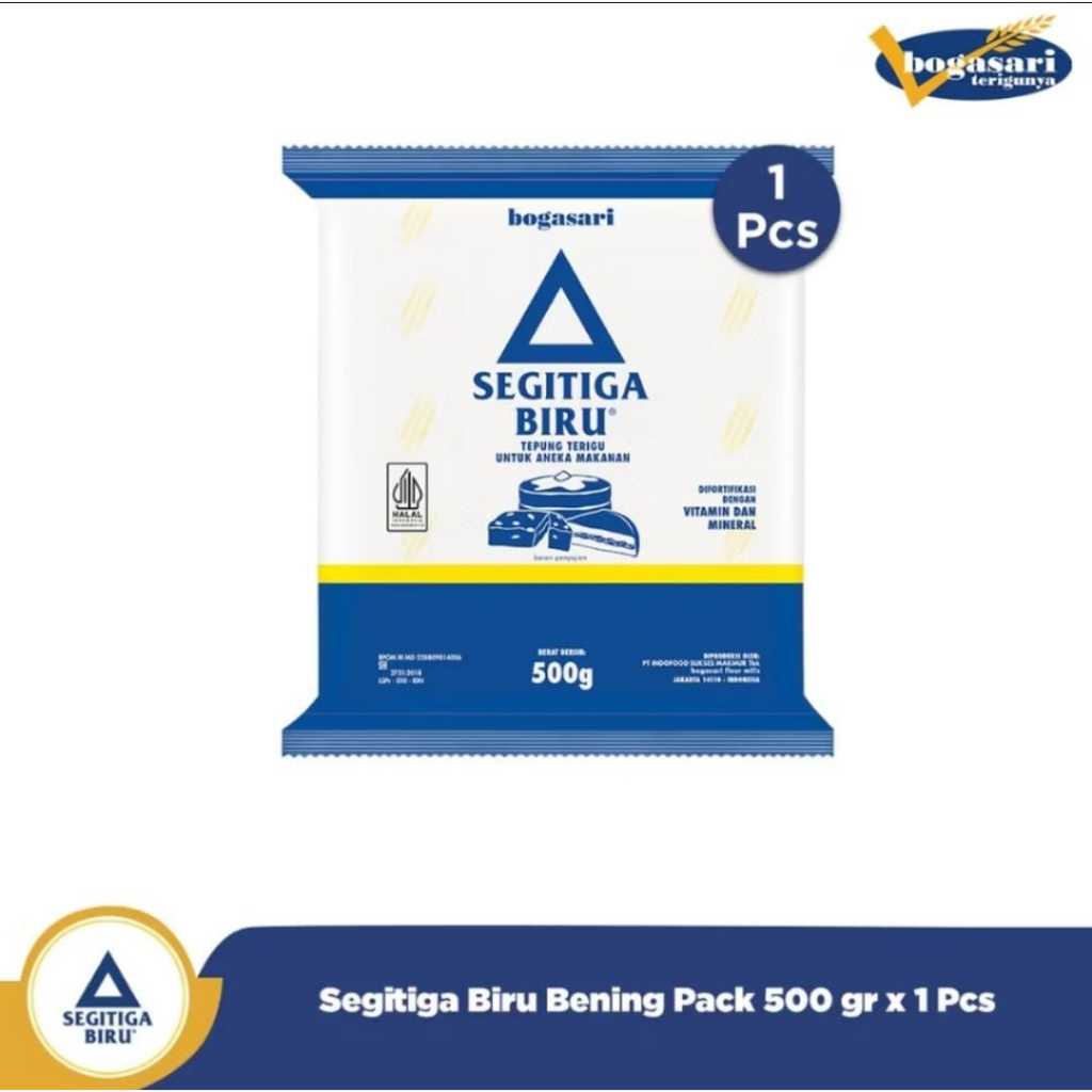 

Tepung Terigu Segitiga Biru 500 Gram / Tepung Terigu Serbaguna