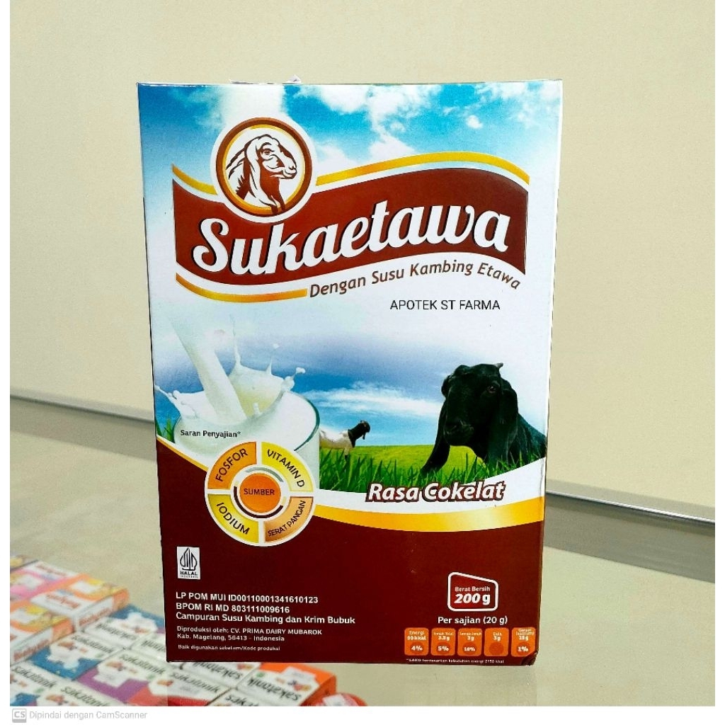 

Susu Kambing Etawa Sukaetawa Rasa Cokelat 200 g