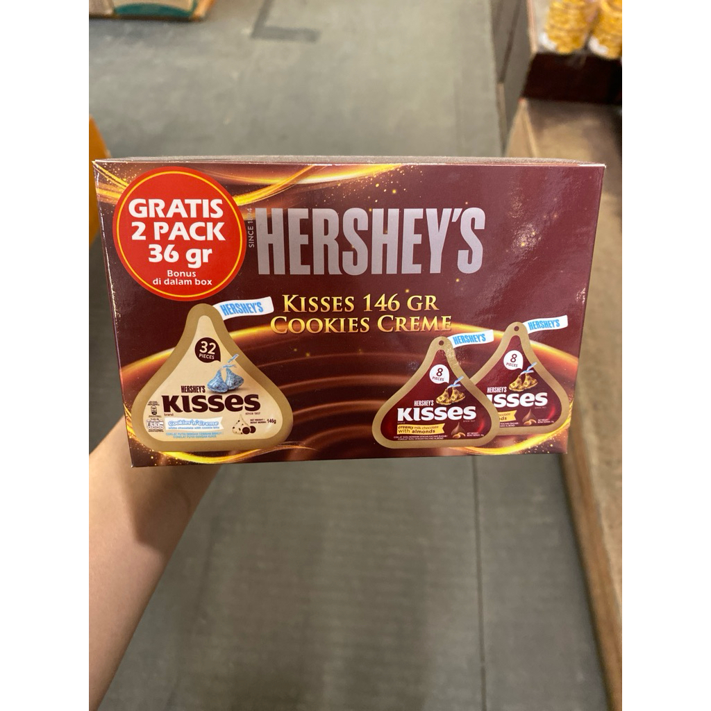 

Hershey’s Kisses Cookies & Cream 146gr Gratis 2 Pack 36gr