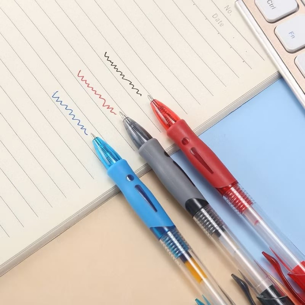 

Pena Cetekan Gel 0.5mm Pulpen Pencet Pulpen Tekan