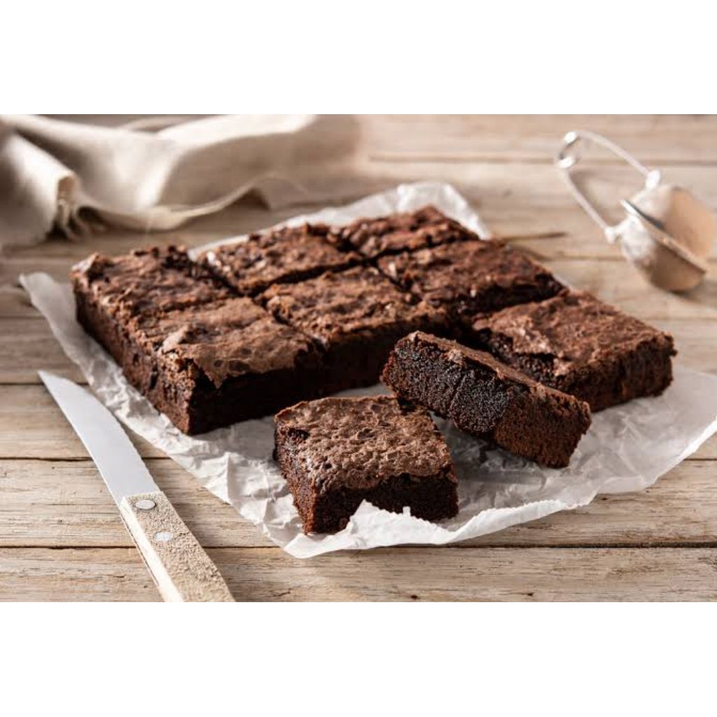 

fuddgy brownies, brownies lumer yang malted ukuran 20x20