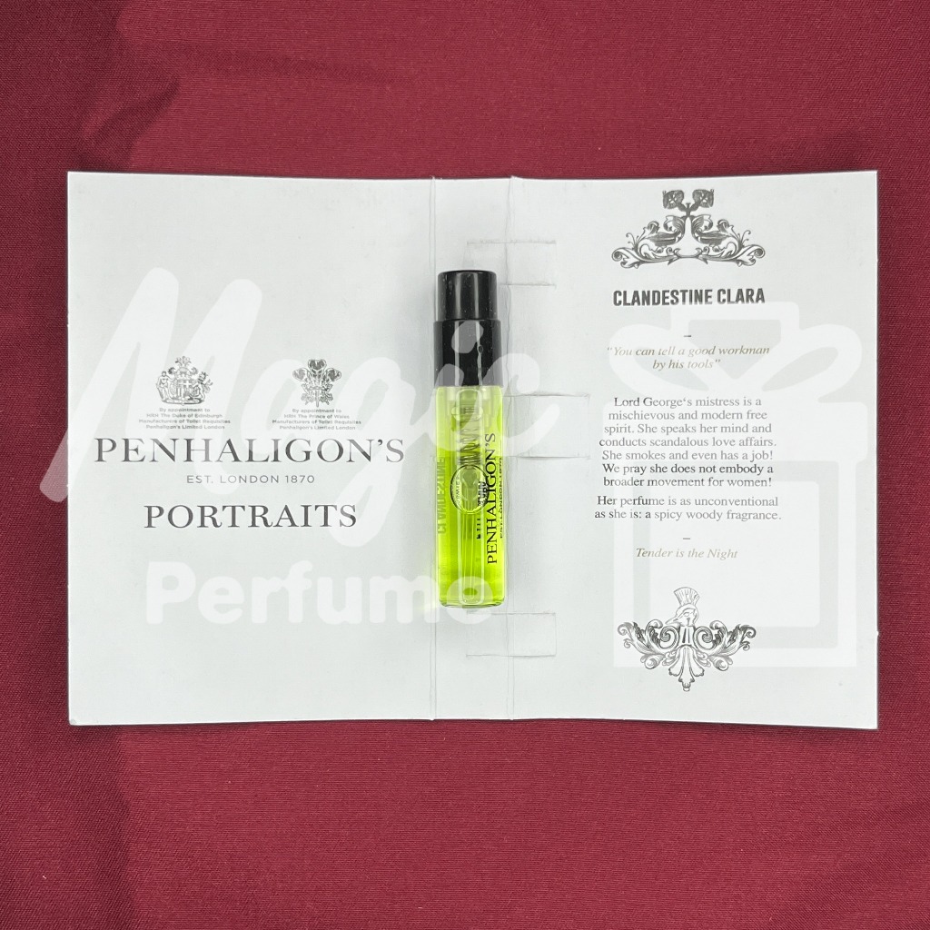 Penhaligon's Clandestine Clara Tester Parfum 1.5ml Wewangian Parfum Botol/Sampel Parfum/Vial Parfum 